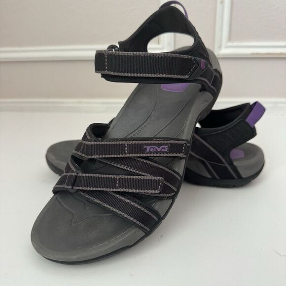 Teva Tirra Sandal Black Purple Womens Size 8 M US 4266 Strappy Hiking Outdoors - Picture 1 of 7